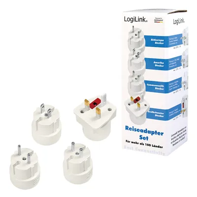 Obrázok produktu pre LogiLink Travel Adapter 4er Set, 2A/250V