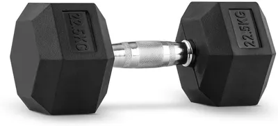 Produktbild von 22,5 kg Hexagon Kompakthantel Paar, Hex Hantel Gummi, Hex Kompakthantel