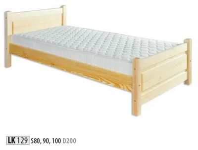 Produktbild von Vollholzbett Echtholz Massivholzbett 100x200 Einzelbett Seniorenbett Handarbeit