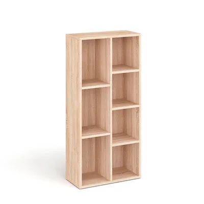 Produktbild von KOMTO Bücherregal Sonoma - Bücherschrank Regal Schmal mit 7 Fächern für Wohnzimmer, Kinderzimmer, Schlafzimmer - Book Shelf Sola 50B x 24T x 106H cm