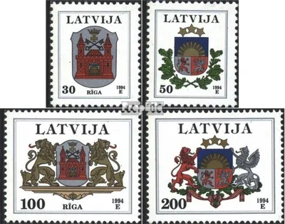 Produktbild von Briefmarken Lettland 1994 Mi 389-392 (kompl.Ausg.) postfrisch Wappen