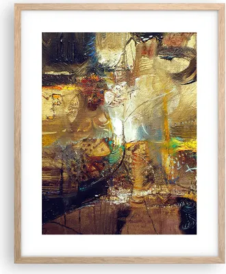 Produktbild von Gerahmtes Poster - Rahmen in heller Eiche - Abstraktion modern - 40x50 cm - Wand Bild - Wanddeko - Wandbilder - Wandposter - Bilderrahmen - Bilder - Kunstdruck - Wandbild - P2NPA40x50-3483