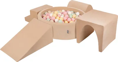 Produktbild von KiddyMoon Spielplatz aus Schaumstoff mit Bällebad PPZP-OK30V-125