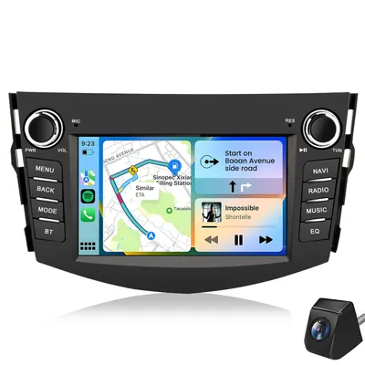 Obrázok produktu pre Hexinex 2 GB + 64 GB autorádio s Androidom 15 pre Toyota RAV4, 7-palcový displej, GPS, CarPlay, vstup pre cúvaciu kameru