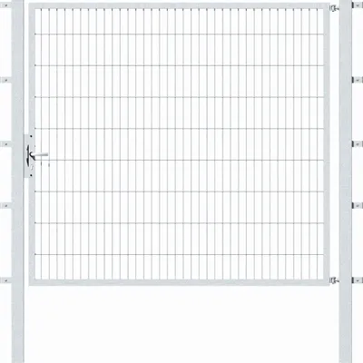 Produktbild von Alberts Einzeltor Flexo mit Zubehör, zum Einbetonieren, feuerverzinkt, Breite 200 cm, Höhe 180 cm