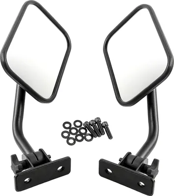 Obrázek produktu pro Boční zrcátka, zpětná zrcátka, obdélníková zrcátka, 4x4 offroad zrcátka, rychloupínací, náhradní pro Jeep Wrangler