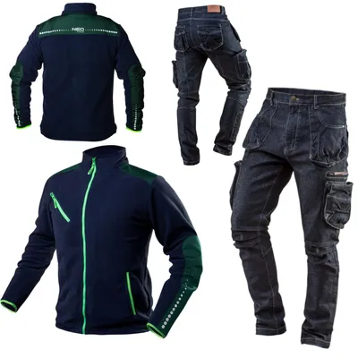 Produktbild von NEO TOOLS Herren Arbeitshose Denim oder Set, lang, 8 Pockets, Gr.XS-3XL, verstärkte Nähte | Gr. L