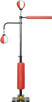 Zdjęcie produktu dla Wolnostojący Worek Treningowy Standing Box 140-205 Cm Stojący Trener Boksu Z Regulacją Wysokości Z 2 Piłkami Prędkości Reflex Bar Podstawa Przyssawki Dla Dorosłych