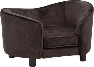 Image de vidaXL Canapé pour chien Marron 69x49x40 cm Peluche