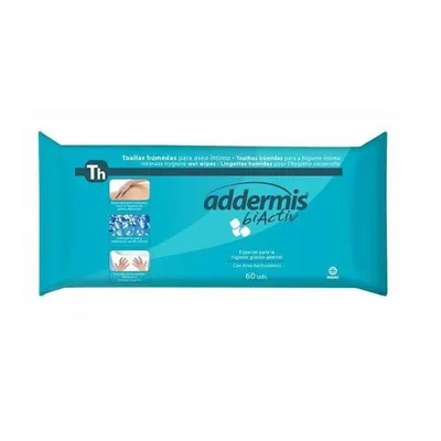 Image de Addermis Lingettes humides pour adultes, Aloe Vera, 60 pièces