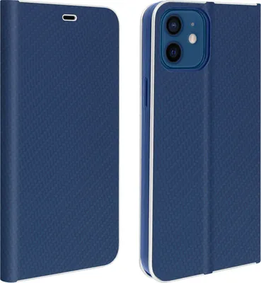 Obrázok produktu pre Avizar, obal s karbónovým dizajnom pre Apple iPhone 12 / 12 Pro, tmavomodrá farba