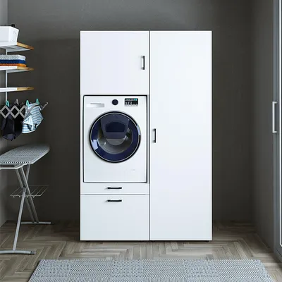 Produktbild von Roomart SERIE 2 Schrankwand 127 cm breit, Weiß