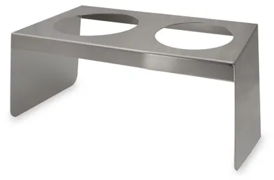 Produktbild von Futterstation für 2 Näpfe Ø je 12 cm / Länge 38,3 cm / Breite 18 cm / Höhe 10 cm
