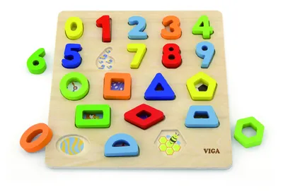 Produktbild von Viga 50119 Puzzle-Sortiermaschine ksztaÅtów cyfry i krztaÅty