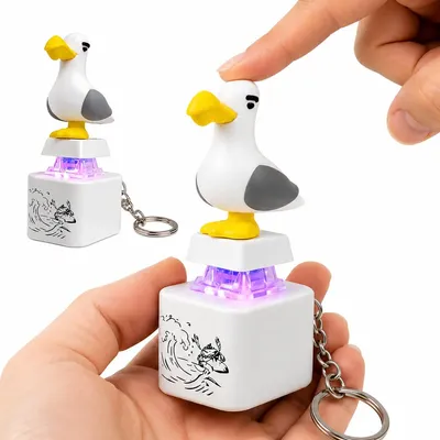 Produktbild von Anti Stress Schlüsselanhänger 2er Set, LED Leuchtender Sound Anhänger mit Druckfunktion, Stressabbau Spielzeug für Büro, Schule und Alltag