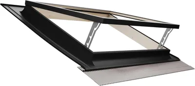 Immagine prodotto di Emica - Lucernario Best Vasistas in Alluminio | Vetrata Isolante 4-9-4 | Interno Legno Abete | Maniglie con 4 posizioni di Apertura (72x48 BxH)