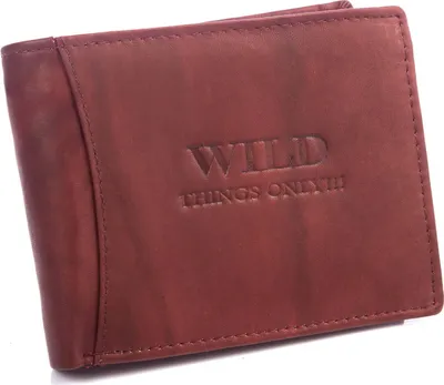 Zdjęcie produktu dla WILD Portfel Męski Skórzany Klasyczny Poziomy Duży Ciemnobrązowy