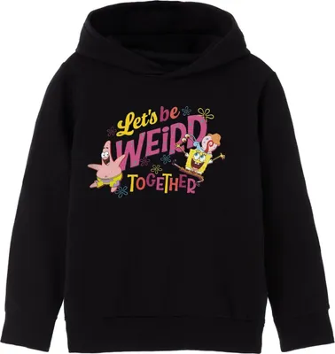 Obrázek produktu pro SpongeBob SquarePants - Dívčí mikina s kapucí "Let's Be Weird Together" NS7892 (146-152) (černá)