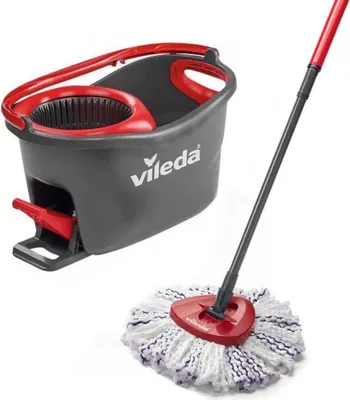 Produktbild von Vileda Turbo Set Mop 167751 Turbo Mopp und Eimer Set 3in1 Mikrofaserbox