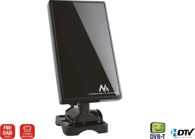 Produktbild von Maclean DVB-T2 Antenne Außenantenne Zimmerantenne Aktive TV Radio 28 dB Verstärkung HDTV Antennenanschlusskabel MCTV-970
