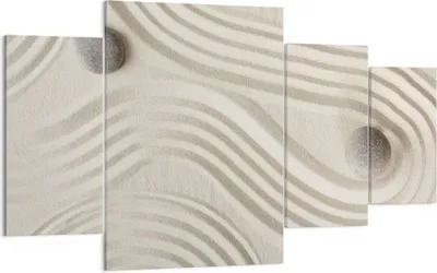 Produktbild von Bild auf Leinwand - Leinwandbild - 4 Teile - Steine Figuren Sand - 160x90cm - Wand Bild - Wanddeko - Wandbilder - Leinwanddruck - Bilder - Wanddekoration - Leinwand bilder - Wandbild - DL160x90-5127