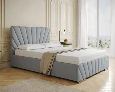 Produktbild von Polsterbett RAY - Komfortbett mit Stauraum, Doppelbett, Hellgrau, 140x200cm, Bonellfederkernmatratze, H3