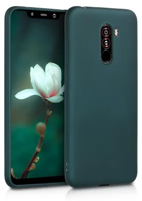 Produktbild von kwmobile Handyhülle für Xiaomi Pocophone F1 Hülle - Silikon Case metallisch schimmernd - Schutzhülle Cover - Metallic Petrol