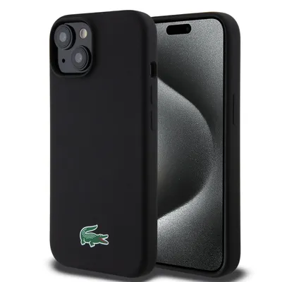 Zdjęcie produktu dla Etui Lacoste Silicone MagSafe do iPhone 15 czarny