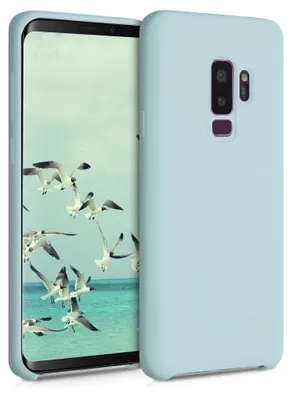 Produktbild von kwmobile Handyhülle für Samsung Galaxy S9 Plus Hülle - Case Silikon - Kabelloses Laden - Schutzhülle Cover in Cool Mint