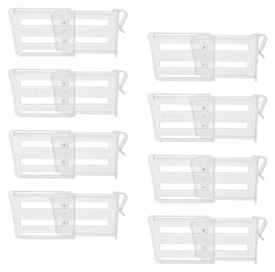 8er-Set ausziehbare Kühlschrank-Einteiler, 15–30 cm, transparent