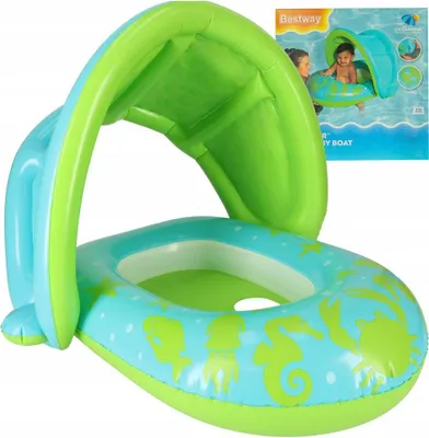 Produktbild von Aufblasbarer Baby-Schwimmring mit Dach BESTWAY 34091