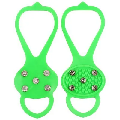 Zdjęcie produktu dla Chwyty antypoślizgowe Merco Winter Steps zielone rozmiar M