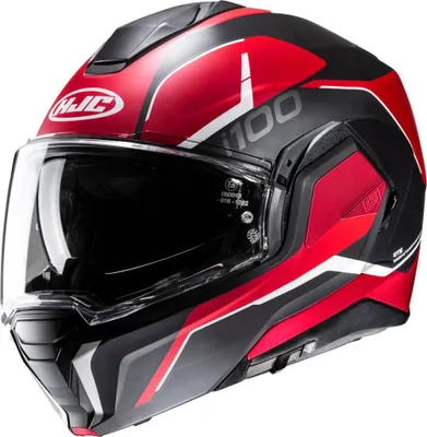 Image de Casque modulable Hjc I100 Lorix Rouge,Noir S Rouge,Noir S