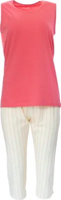 Produktbild von Era & Me Damen Pyjama Capri 2-tlg, Schlafhose + Oberteil Coralle  S