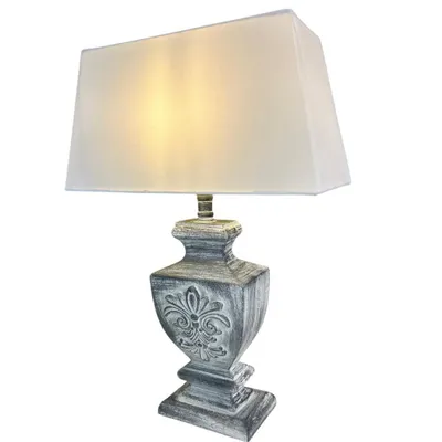 Produktbild von Tischlampe Holz Barok Grau