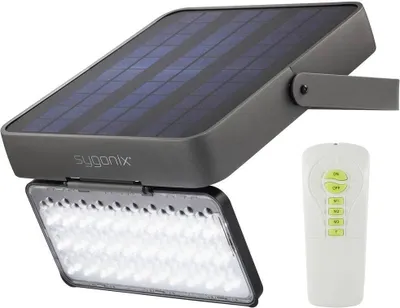 Produktbild von Sygonix SY-5176608 Solar-Wandstrahler mit Bewegungsmelder SMD LED 15 W Grau-Schwarz