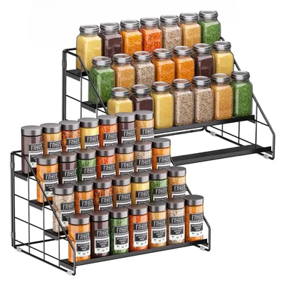 Produktbild von Kräuterregal Organizer - 4 Regale für Kräuter - Stehendes Kräuterregal - Küchenorganisation