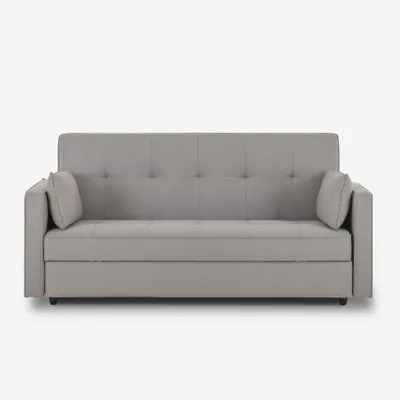 Immagine prodotto di Divano classico a 2 posti in tessuto con contenitore Zalto - Grigio chiaro