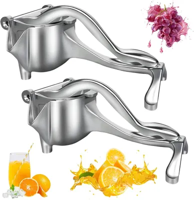 Produktbild von Manuelle Saftpresse 2er-Set, Edelstahl, Zitronenpresse für Küche