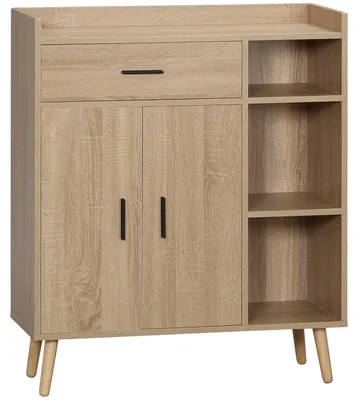Image de Meuble de salon, design moderne, solutions de rangement polyvalentes, naturel