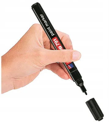 Produktbild von Edding Lackmarker mit runder Spitze, schwarz, fein