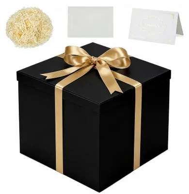 Produktbild von Schwarze Geschenkbox mit Deckel