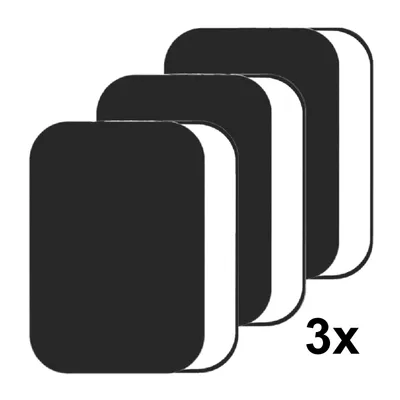 Produktbild von Metalowe płytki magnetyczne 3x prostokątne samoprzylepne płytki magnetyczne o średnicy 75 mm x 55 mm do telefonu komórkowego w samochodzie