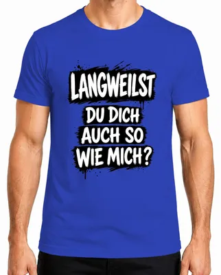 Imagen del producto de ¿Te aburres tanto como yo? Camiseta para hombre, diseño con frase divertida y sarcástica, color azul, talla S