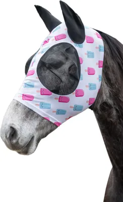 Produktbild von HKM Fliegenschutzmaske Ice Cream, Farbe:weiß/pink, Größe:Pony