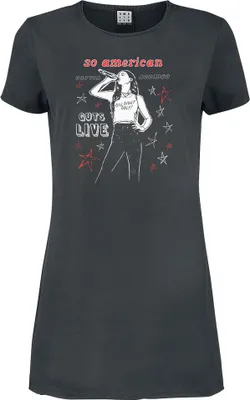 Produktbild von Amplified - "So American" T-Shirt-Kleid für Damen GD3016 (XL) (Holzkohle)