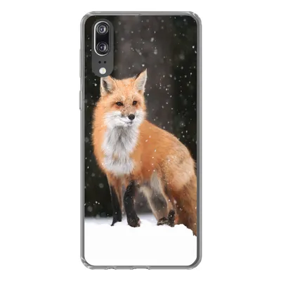Produktbild von MuchoWow® Handyhülle Schutzhülle Hülle für Huawei P20 Fuchs - Schnee - Winter Silikon Softcase Handy Hülle - Hardcover