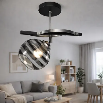 Produktbild von Euro-Lamp Deckenleuchte KOSMO 1, schwarz. Hersteller: Euro-Lamp