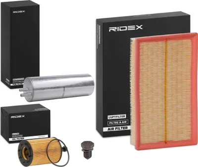 Produktbild von RIDEX Filterset Inspektionspaket Filtersatz für VW Transporter V Bus (7HB, 7HJ, 7EB, 7EJ, 7EF, 7EG, 7HF, 7EC) Multivan V Transporter V Kastenwagen