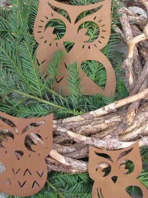Produktbild von Edelrost Christbaumschmuck Eule, 3 Größen Eule - groß